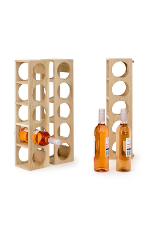 Natural Oak Wine Bottle Rack | Wireworks | Oroa.com
