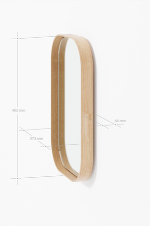 Natural Oak Rectangular Mirror | Wireworks Outlook | Oroa.com