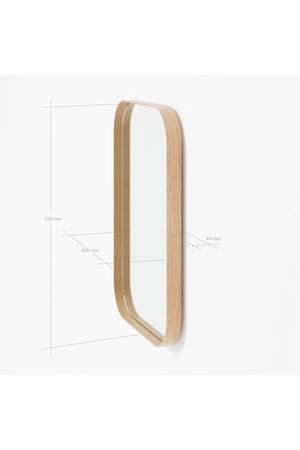 Natural Oak Rectangular Mirror | Wireworks Outlook | Oroa.com