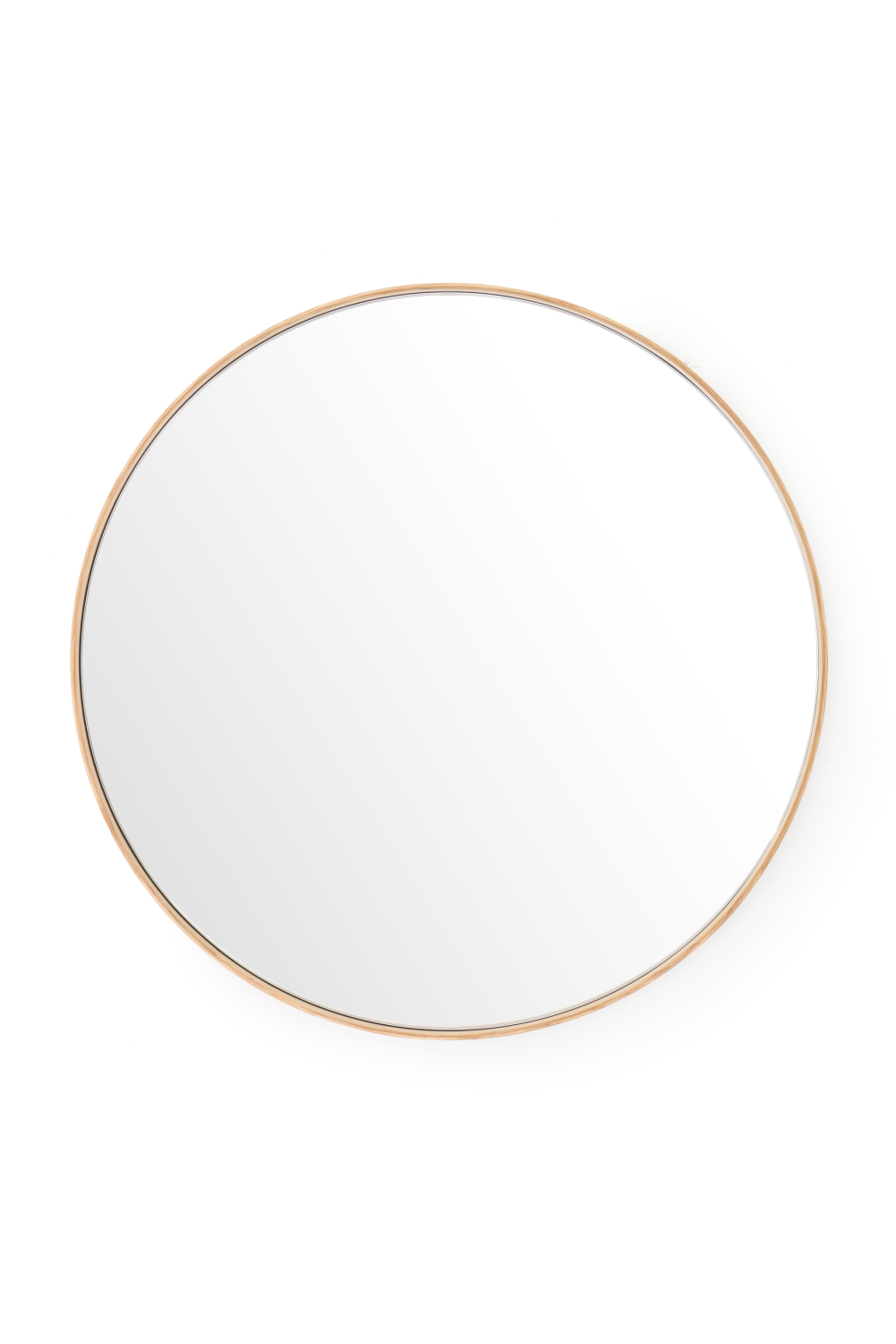 Oak Wooden Round Wall Mirror | Wireworks Glance 660 | Oroa.com