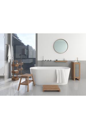 Oak Wooden Round Wall Mirror | Wireworks Glance 660 | Oroa.com