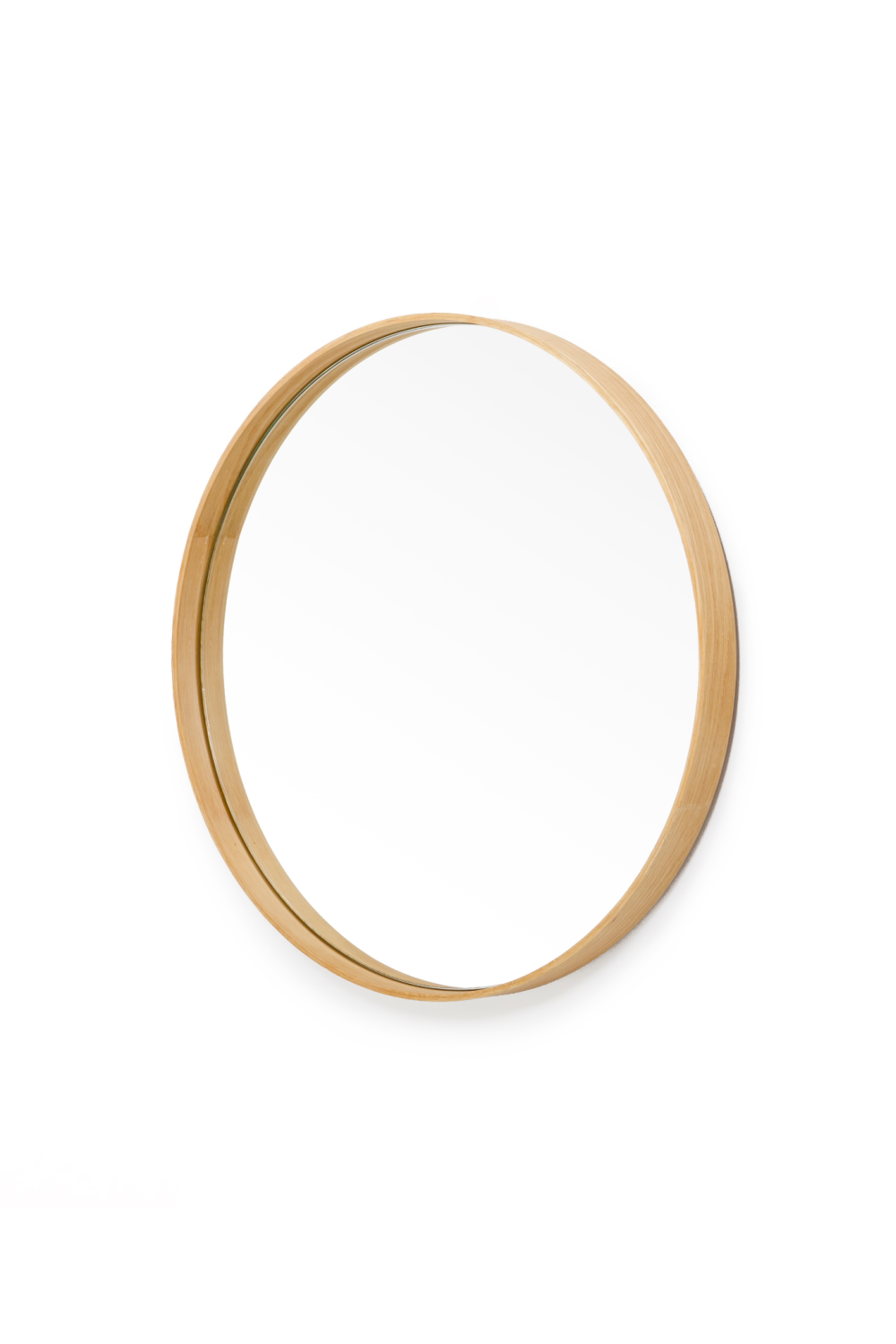 Oak Wooden Round Wall Mirror | Wireworks Glance | Oroa.com