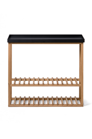 Black Rectangular Console Table with Storage | Wireworks Hello | Oroa.com