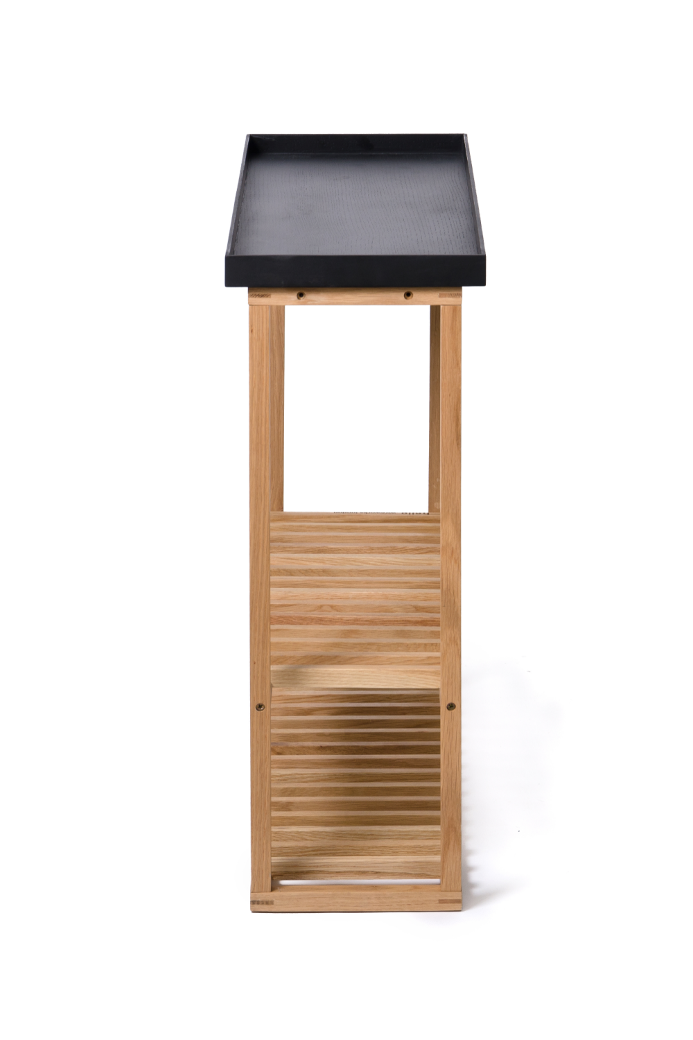 Black Rectangular Console Table with Storage | Wireworks Hello | Oroa.com