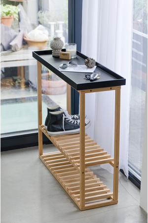 Black Rectangular Console Table with Storage | Wireworks Hello | Oroa.com