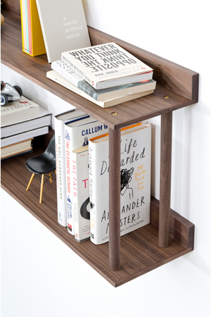 2 Level Wooden Wall Shelf | Wireworks Platform 2 | Oroa.com