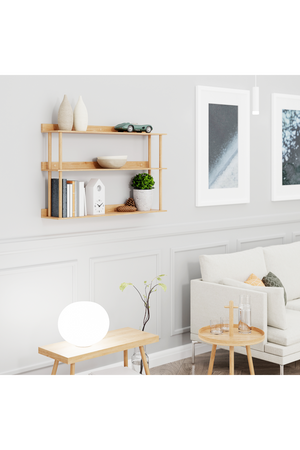 3 Level Wooden Wall Shelf  | Wireworks Platform 3 | Oroa.com