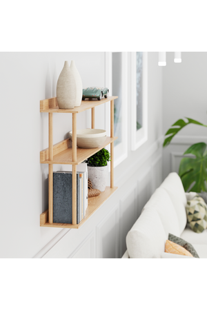 3 Level Wooden Wall Shelf  | Wireworks Platform 3 | Oroa.com