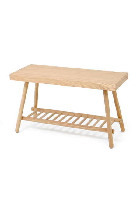 Oak Spindle Storage Bench | Wireworks | Oroa.com