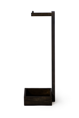 Oak Standing Toilet Paper Holder with Storage | Wireworks Mezza | Oroa.com