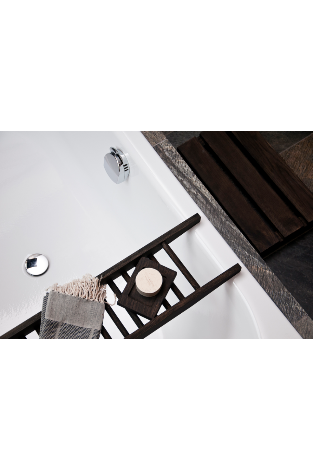 Oak Over Bath Caddy Organizer | Wireworks Bath Bridge Studio | Oroa.com