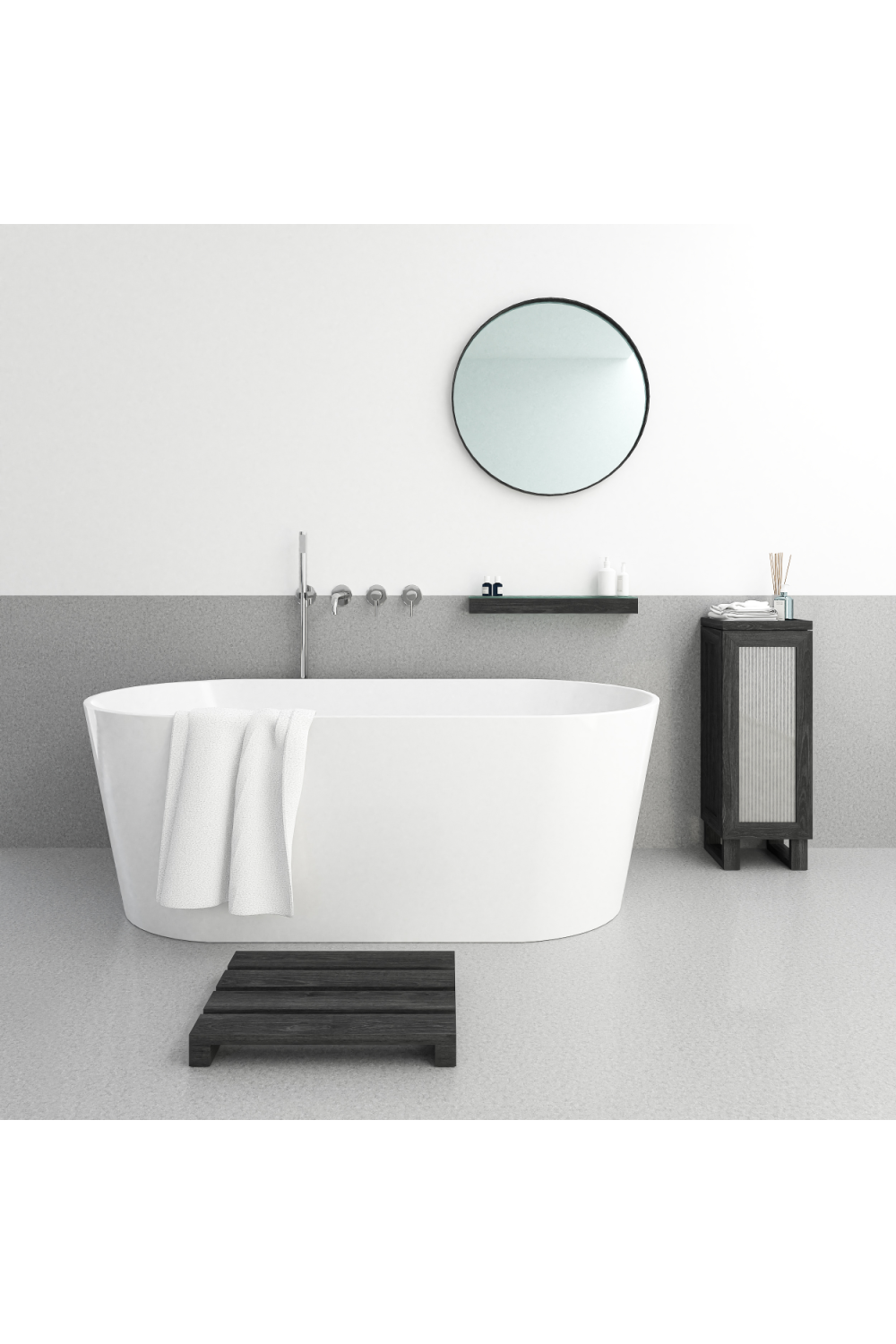 Oak Duckboard Bath Mat | Wireworks Apartment | Oroa.com