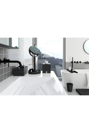 Rectangular Oak Bathroom Storage Box | Wireworks Mezza | Oroa.com