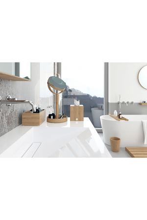 Square Oak Tissue Box Cover | Wireworks Mezza | Oroa.com