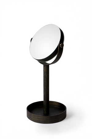 Oak Double Face Mirror with Storage Tray | Wireworks Close-up | Oroa.com