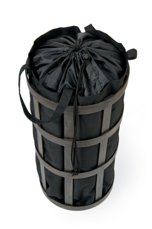 Oak Laundry Basket with Black Bag Insert | Wireworks Cage | Oroa.com