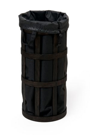 Oak Laundry Basket with Black Bag Insert | Wireworks Cage | Oroa.com