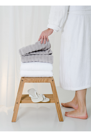 2-Level Oak Step Stool | Wireworks Slatted | Oroa.com