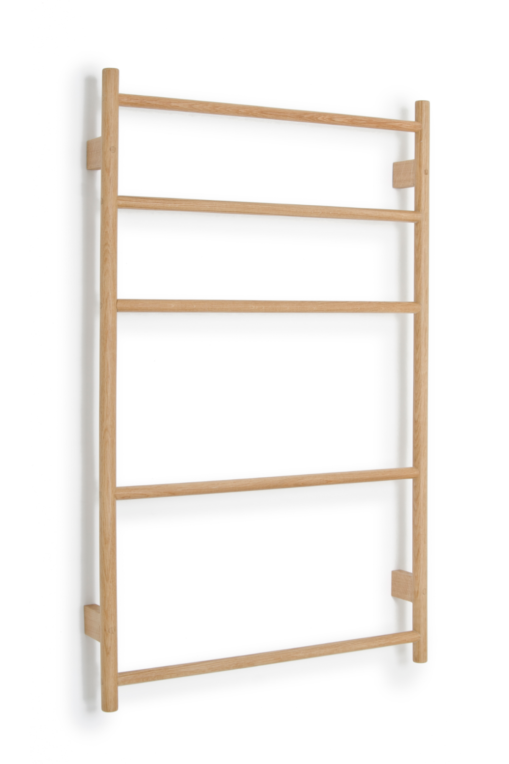 5-Bar Oak Wall Mounted Towel Rail | Wireworks Wallbar | Oroa.com