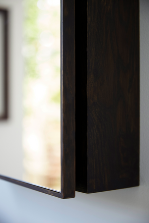 Oak Bathroom Cabinet with Mirror | Wireworks Slimline | Oroa.com