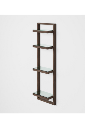 Walnut Bathroom Wall Shelf | Wireworks Zone | Oroa.com