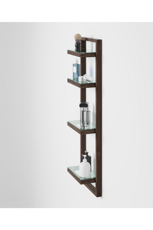 Walnut Bathroom Wall Shelf | Wireworks Zone | Oroa.com