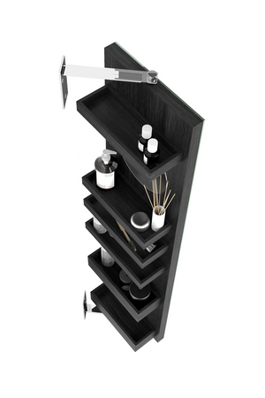 Rotating Oak Bathroom Cabinet with Mirror | Wireworks Revolve 1140 Cosmos | Oroa.com