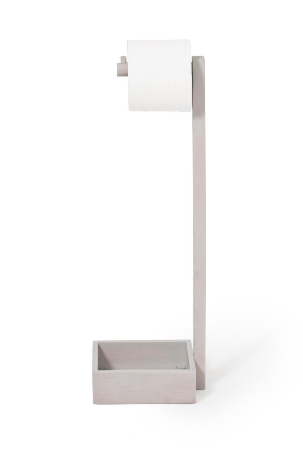 Oak Standing Toilet Paper Holder with Storage | Wireworks Mezza | Oroa.com