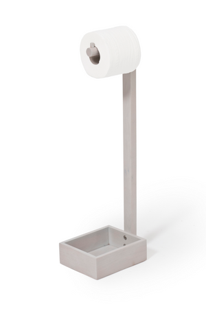 Oak Standing Toilet Paper Holder with Storage | Wireworks Mezza | Oroa.com