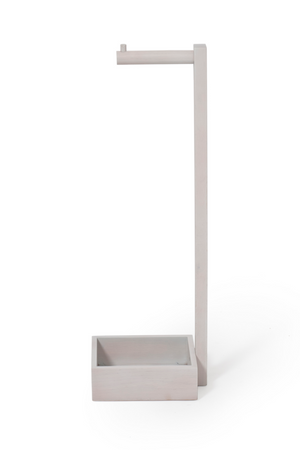 Oak Standing Toilet Paper Holder with Storage | Wireworks Mezza | Oroa.com