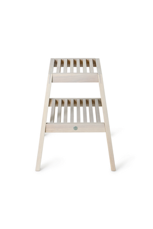 2-Level Oak Step Stool | Wireworks Slatted | Oroa.com