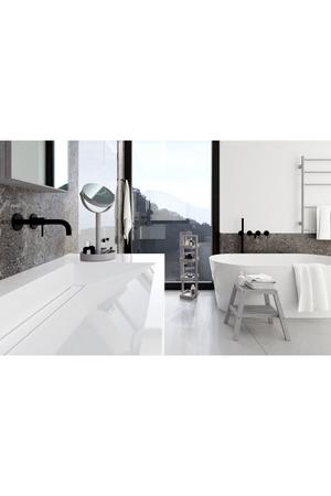 Oak Double Face Mirror with Storage Tray | Wireworks Close-up | Oroa.com