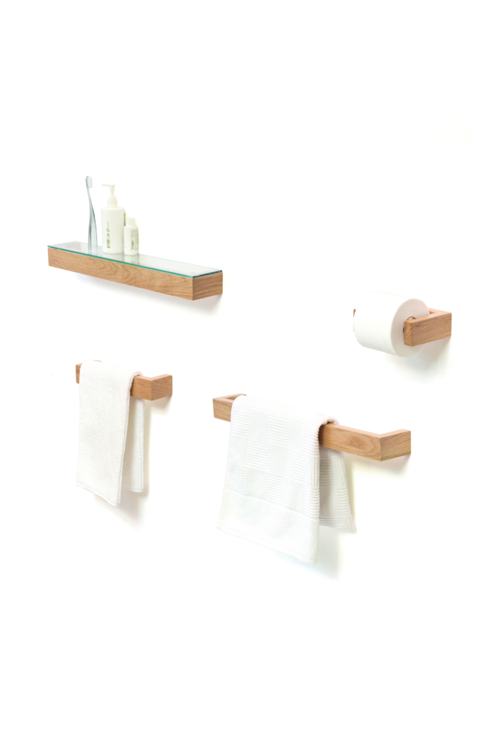 Oak Wall Toilet Roll Holder | Wireworks | Oroa.com