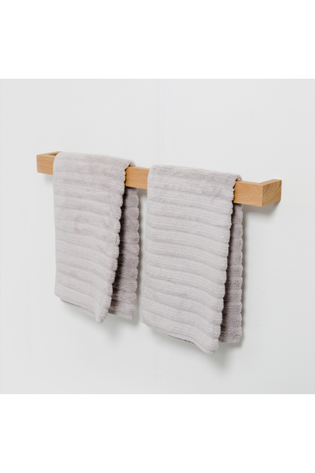 Oak Bathroom Towel Bar - 28” | Wireworks
