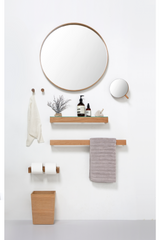 Oak Bathroom Towel Bar - 28” | Wireworks