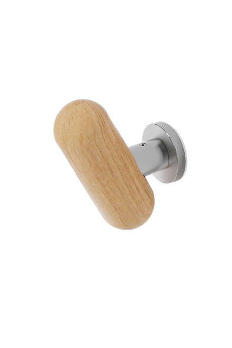 Contemporary Wooden Hook | Wireworks Yoku | Oroa.com