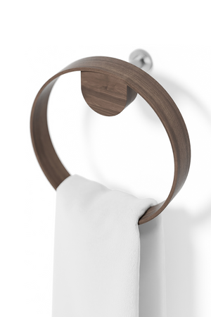 Wooden Ring Towel Holder | Wireworks Yoku | Oroa.com
