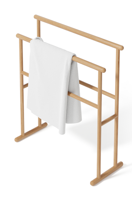 Wooden Freestanding Towel Rail | Wireworks Yoku | Oroa.com