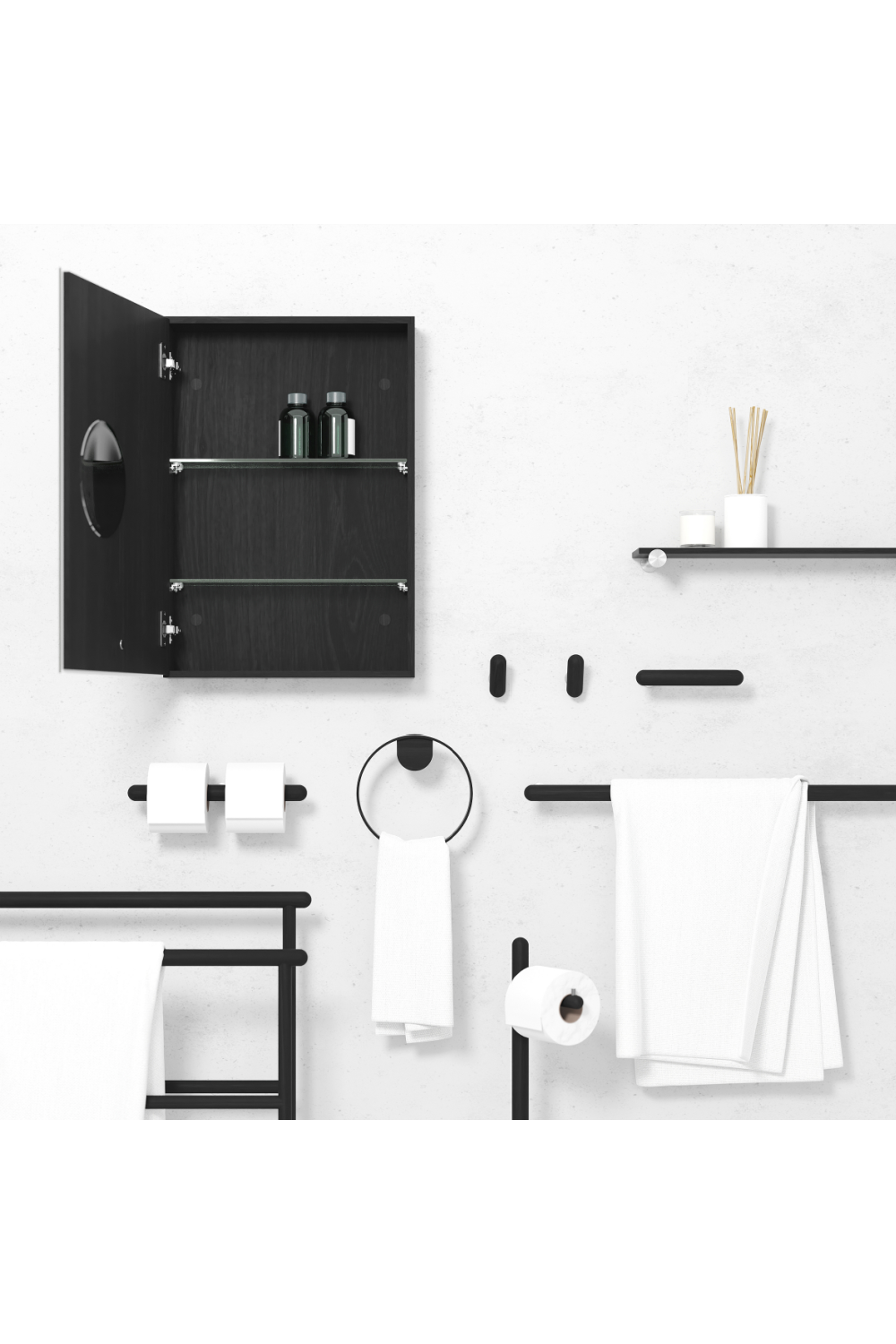 Wooden Freestanding Towel Rail | Wireworks Yoku | Oroa.com