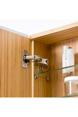 Bamboo Bathroom Cabinet with Mirror | Wireworks Arena | Oroa.com