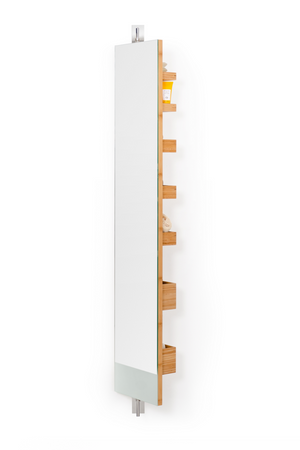 Bamboo Rotating Wall Cabinet with Mirror | Wireworks Arena 1400 | Oroa.com