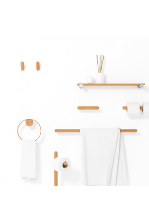 Wooden Minimalist Roll Holder | Wireworks Yoku | Oroa.com