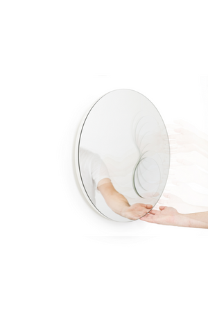 Rotating Round Wall Mirror with Fixed Magnifier | Wireworks Neutrino | Oroa.com