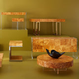 Mappa Wood Cantilevered Side Table | Jonathan Adler Bond