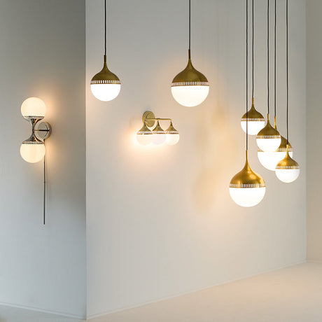 White Glass Orb Pendant Light S | Jonathan Adler Rio | Oroa.com