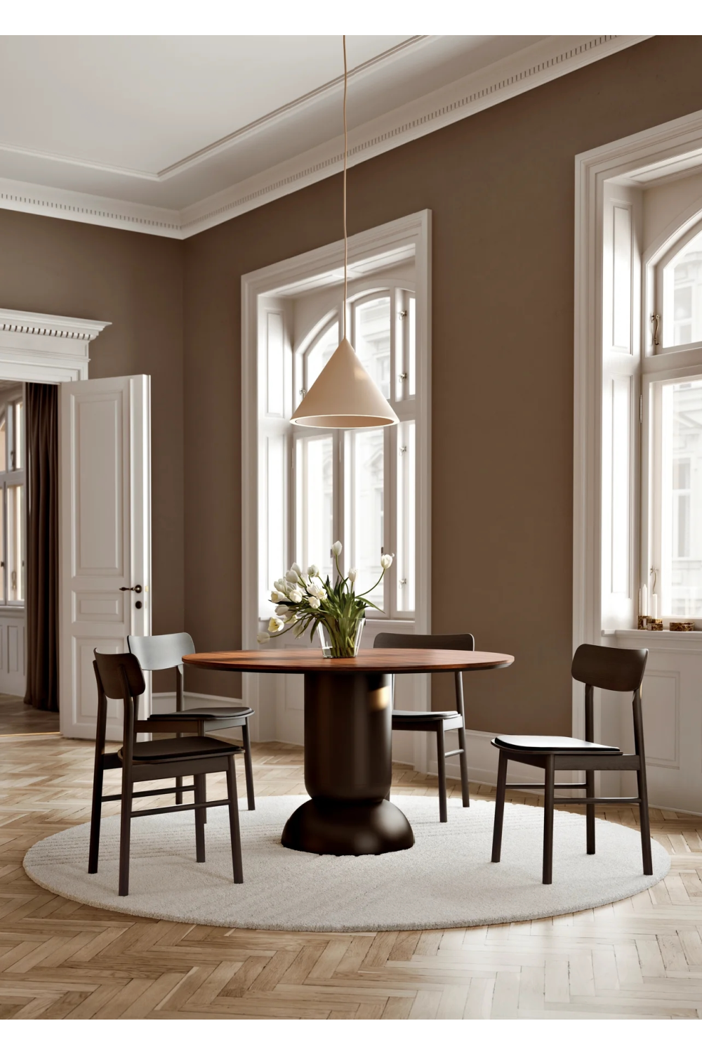 Leather Seat Dining Chair | WOUD Soma  | OROA.com