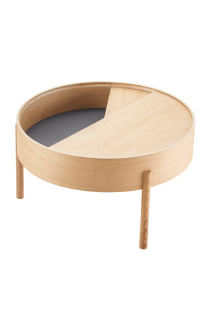 Contemporary Round Coffee Table M | WOUD Arc | OROA.com
