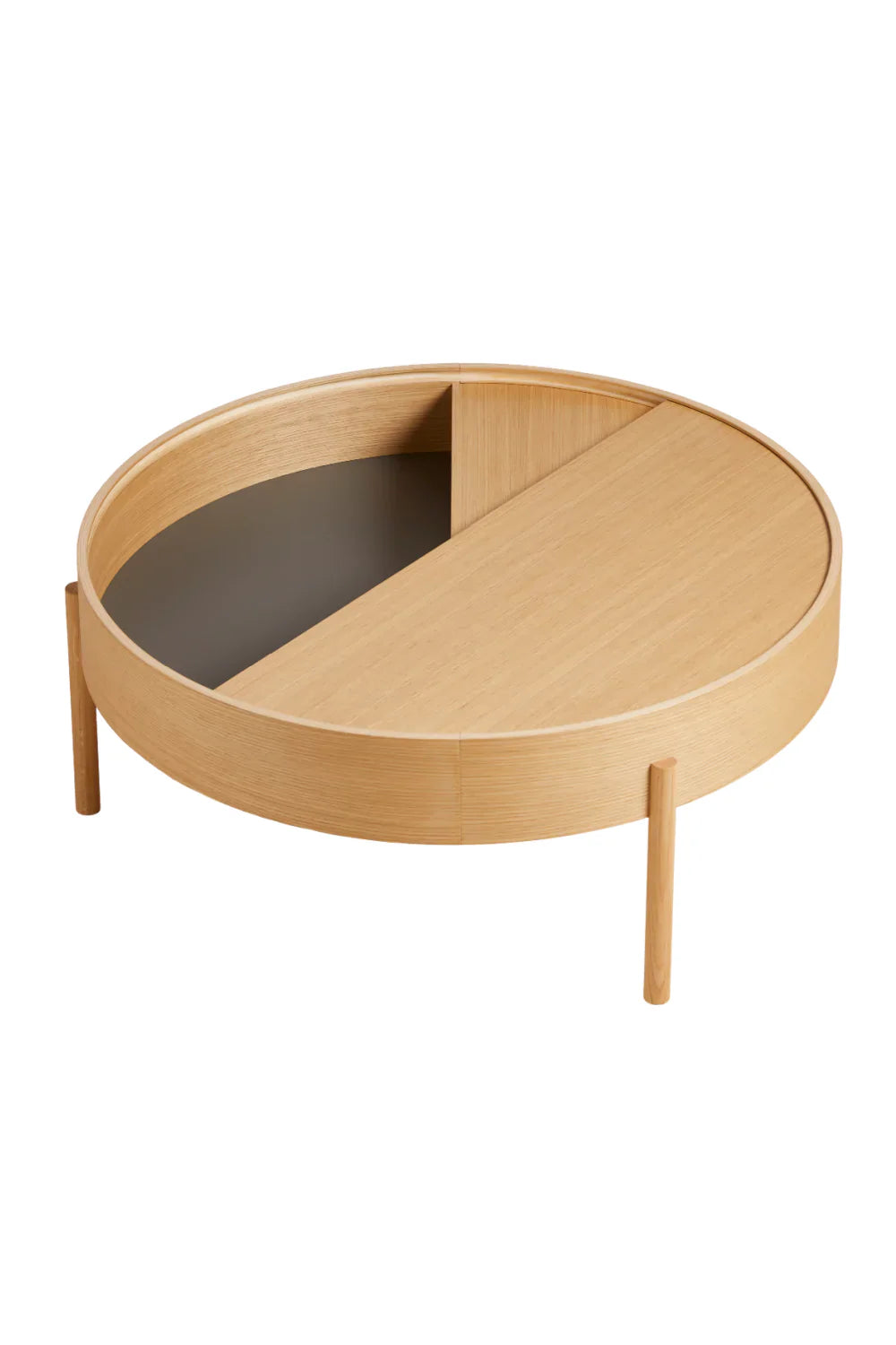 Contemporary Round Coffee Table L | WOUD Arc | OROA.com