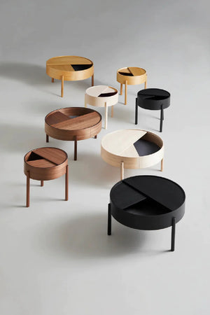 Contemporary Round Coffee Table M | WOUD Arc | OROA.com