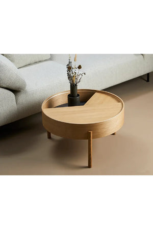 Contemporary Round Coffee Table M | WOUD Arc | OROA.com